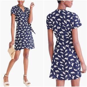 J. Crew Factory Cheetah Wrap Dress